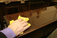 polishing piano