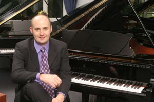 Stuart at the piano